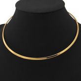 u7® 18k verdadeiro platina banhado a ouro torques gargantilha círculo colar para as mulheres #016380