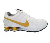 Tênis Nike Shox Junior Branco e Dourado 11961