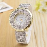 Relógio Feminino Cristais Elegante De Luxo