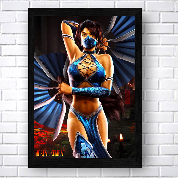 Quadro  Kitana Mortal Kombat 20x30 cm