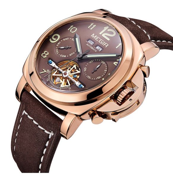 Relógio Masculino De Luxo Original Pulseira De Couro