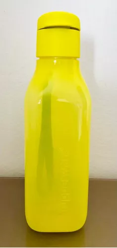 Tupperware Garrafa Eco Tupper Quadrada Plus 500ml Amarelo