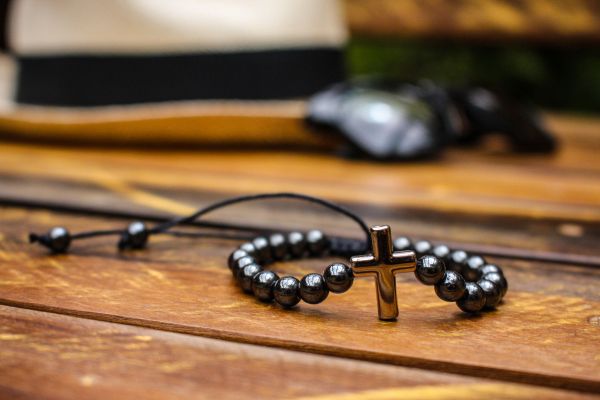 Pulseira Cross Ônix Cod.021-PUH