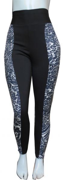 calça legging bolsos plus 48/50, cintura alta, tecido suplex e crepe