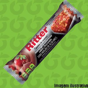Barra de Cereais Frutas Vermelhas com Chocolate Zero Açúcar 25 Gramas Ritter Cx 24