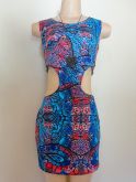 Vestido Casual  Cortes Laterais E Costas