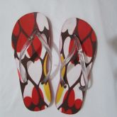 chinelo strass com estampa