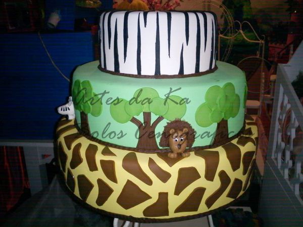 Bolo cenográfico Safari