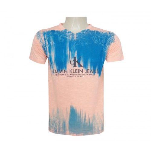 CAMISA CALVIN KLEIN GOLA V LARANJA
