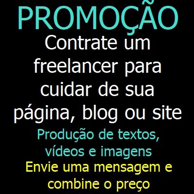 Freelancer para redes sociais, blogs e sites