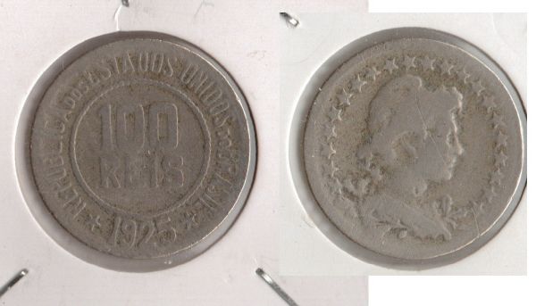 V079-2 - 100 Réis 1925 -Tiragem 2.502.000