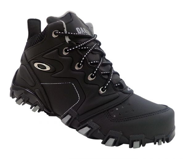 Tênis Oakley Teeth Anchor Cano Alto Preto e Prata MOD:13896