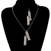 double set forma de retângulo de jóias vintage (1 jogo) #01847327