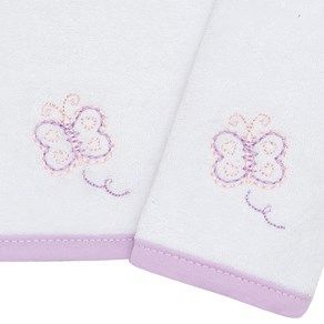 Kit com 2 fraldas de boca atoalhadas Borboletinha - Classic