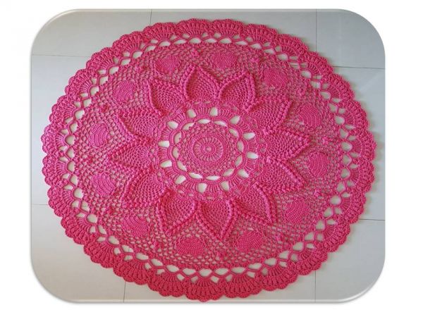 Tapete Redondo em croche