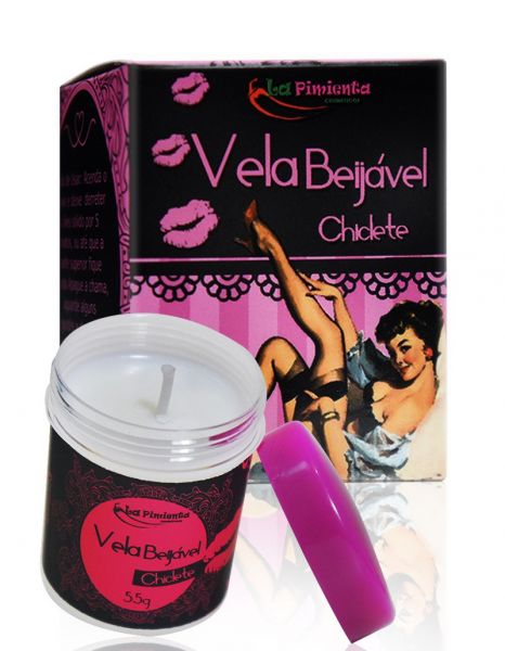 Vela Para Massagem Beijavel Chiclete 55g -La Pimienta