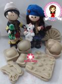 Boneco estilo russo, modeladores pro casal