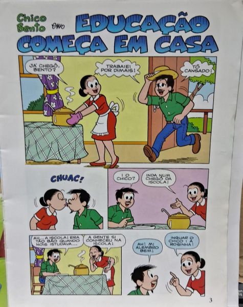 Turma Monica Gibi Promocional Educação começa em casa