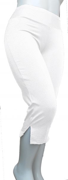 pantacourt fenda branca (P-M-G), crepe de malha, gramatura média