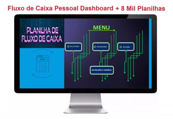 Fluxo De Caixa Pessoal Dashboard + 8 Mil Planilhas + Bônus