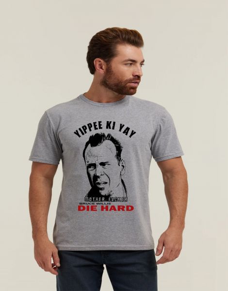 Camiseta Filme Yippee Ki Yay Duro de Matar John McClane Bruce Willis