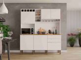 15391.Kit Cozinha New Topazio 6P2G Branco Salleto