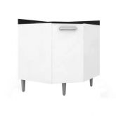 Balcao Canto Obliquo Bruna 77cm Branco Poquema