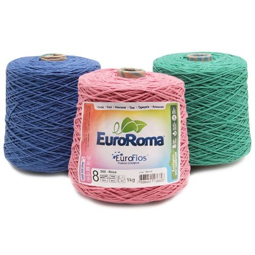 Barbante EuroRoma Colorido N°8 - 1Kg. Cada (Informar cor,numeração do pedido na caixa de mensagem)