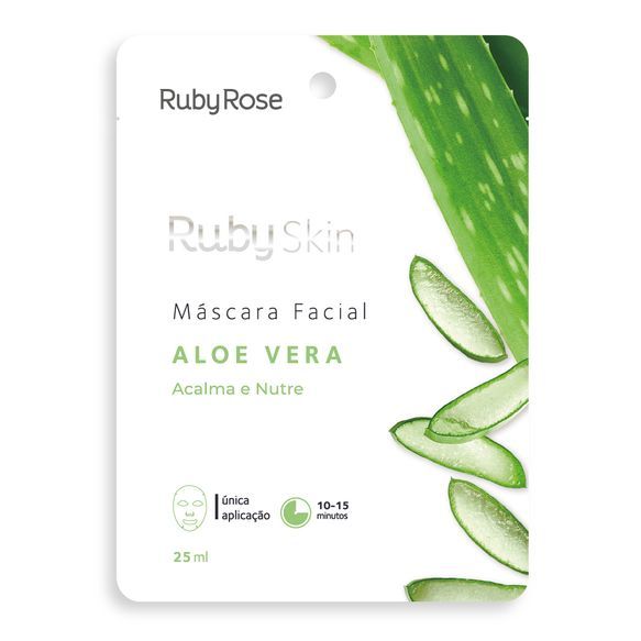 MÁSCARA FACIAL DE TECIDO  ALOE VERA  SKIN - RUBY ROSE