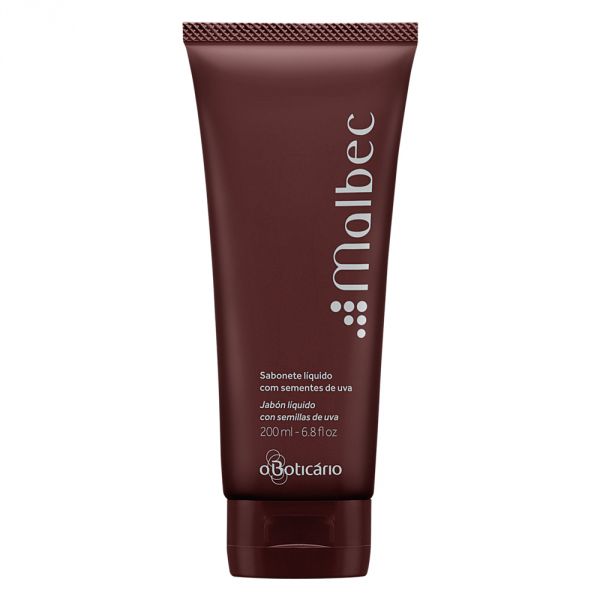 MALBEC SABONETE LÍQUIDO COM SEMENTE DE UVA, 200ML
