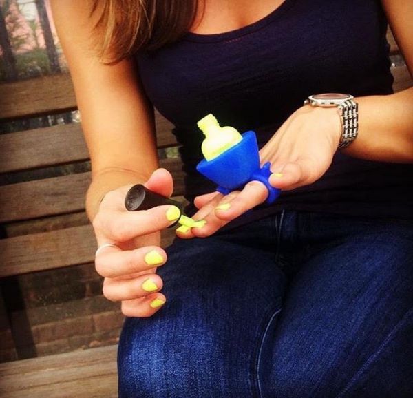 Anel Suporte azul para esmalte