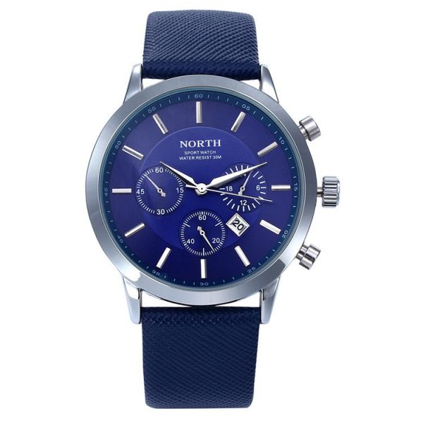 Relógio NORTH de couro masculino