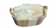 Kit Spa de Banho Mini Banheira de Madeira 5 Pçs