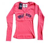 Camisa Feminina Hollister Manga Longa Salmão MOD:76803 [Réplica]