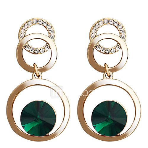 Brincos Compridos Brincos em Argola Cristal Moda Crista