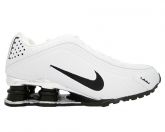 Tênis Nike Shox R4 Cromado Branco e Preto MOD:35026