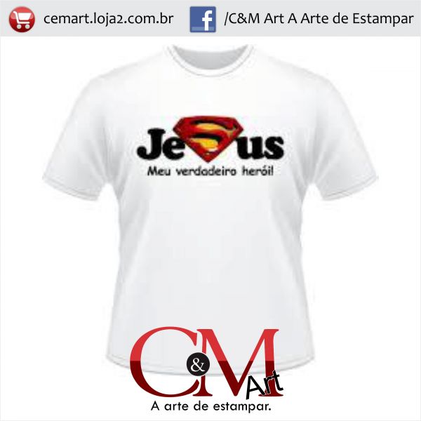 Camiseta Jesus Meu herói