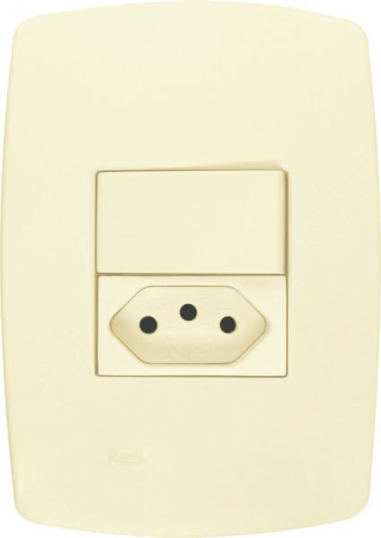 1804.221 - 1 Tecla Simples e 1 Tomada