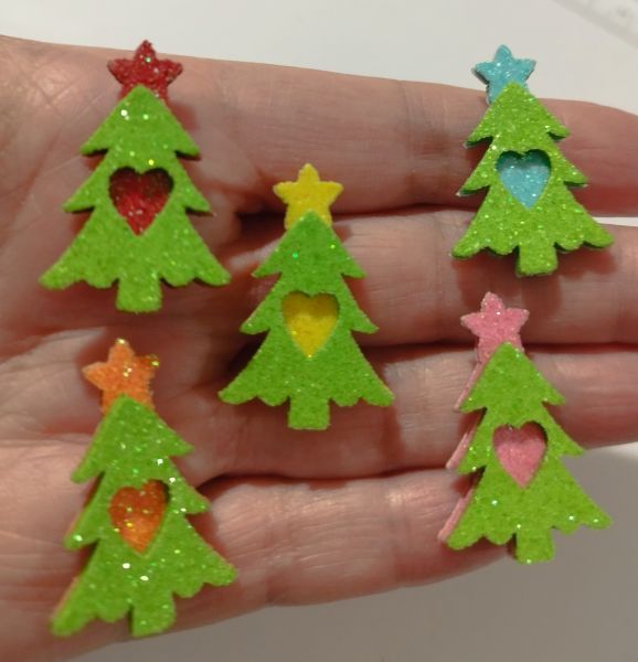 Árvore Estrela Neon Colorida (60 Adesivos)