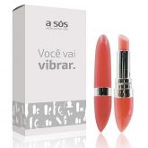 Vibrador Lipstick em formato de Batom - Vermelho