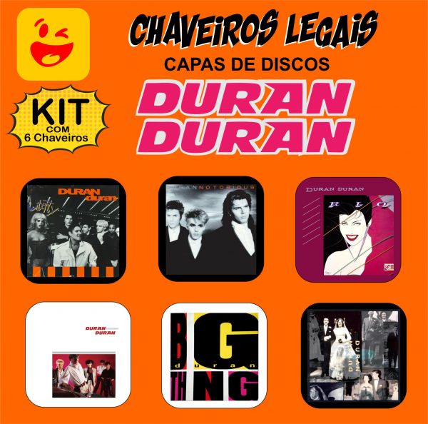 Chaveiros Capa de Discos da Banda Duran Duran