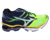 Tênis Mizuno Wave Creation 14 Azul Marinho e Verde Limão MOD