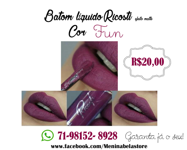 Batom líquido Ricosti cor Fun