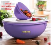 Saladeira 6,5 Lts + brinde tigela maravilhosa 500 ml Tupperware