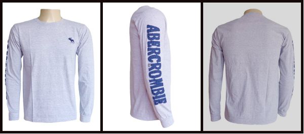 Camisa Abercrombie Manga longa Cinza