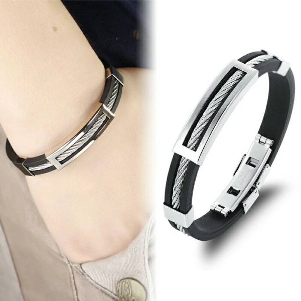 Pulseira de fio de aço inoxidável