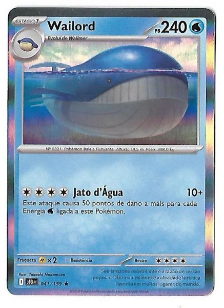 Pokemon Wailord Holofoil Escarlate e Violeta Amigos de Jornada