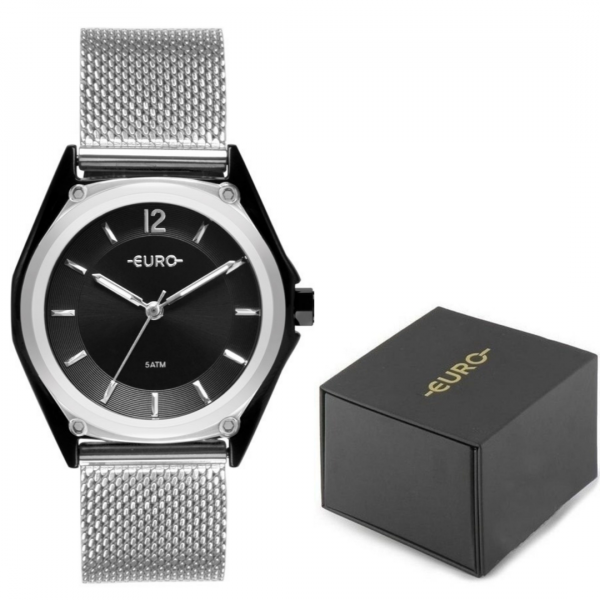 Relógio Feminino Euro prateado EU2035YPK/5P