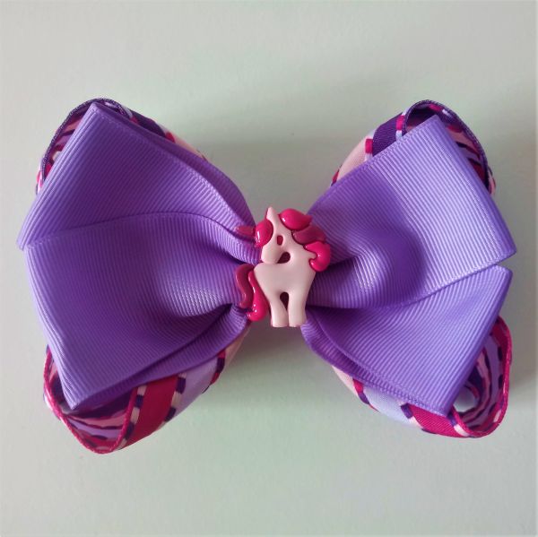 Laço Duplo  Unicórnio Lilas
