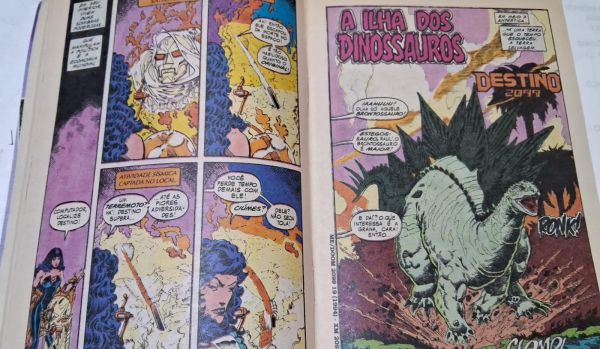 Gibi antigo X-Men 2099 Abril 08 Ilha dos Dinossauros